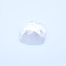 Crystal / White Quartz Cushion Faceted Cab