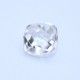 Crystal / White Quartz Cushion Faceted Cab