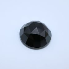Black Spinel Round Faceted Cab