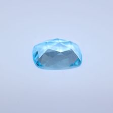 Sky Blue Topaz Elongated Cushion Faceted Cab