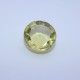 Lemon Green Gold Round Faceted Cab