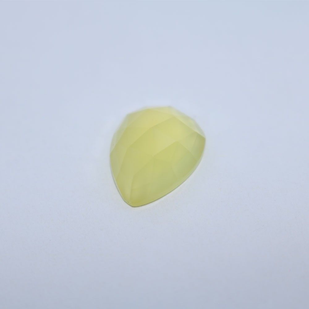Dyed Chalcedony Pears Faceted Cab