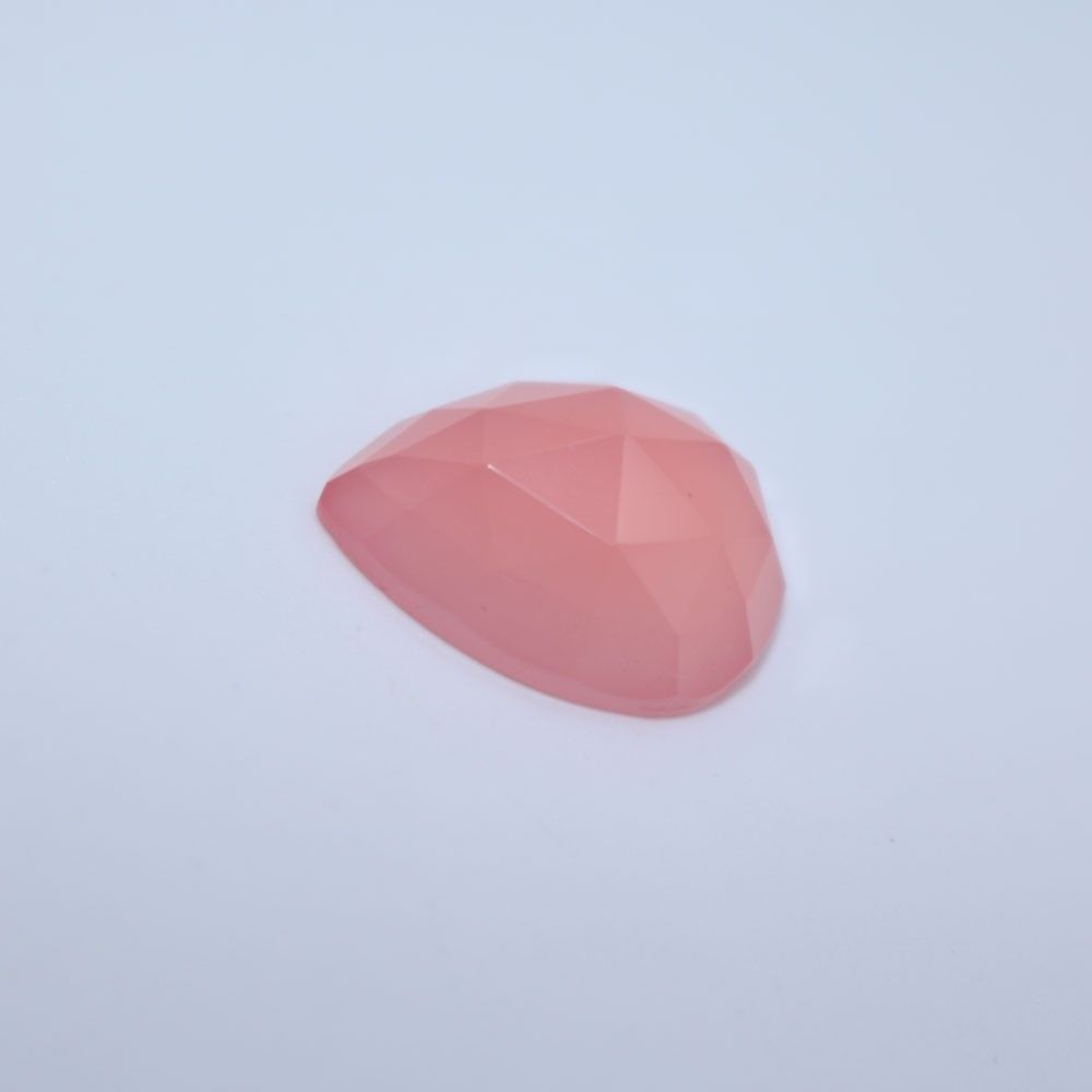Dyed Chalcedony Pears Faceted Cab
