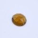 Cognac Quartz Round Faceted Cab