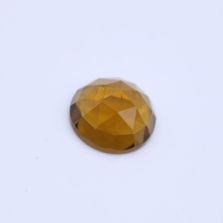 Cognac Quartz Round Faceted Cab