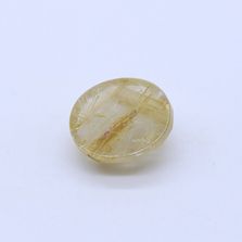 Golden Rutile Oval Faceted Cab