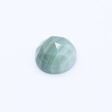 Green Striped Agate Round Faceted Cab