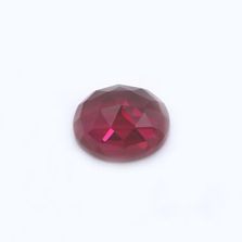 Ruby (Synthetic) Oval Faceted Cab