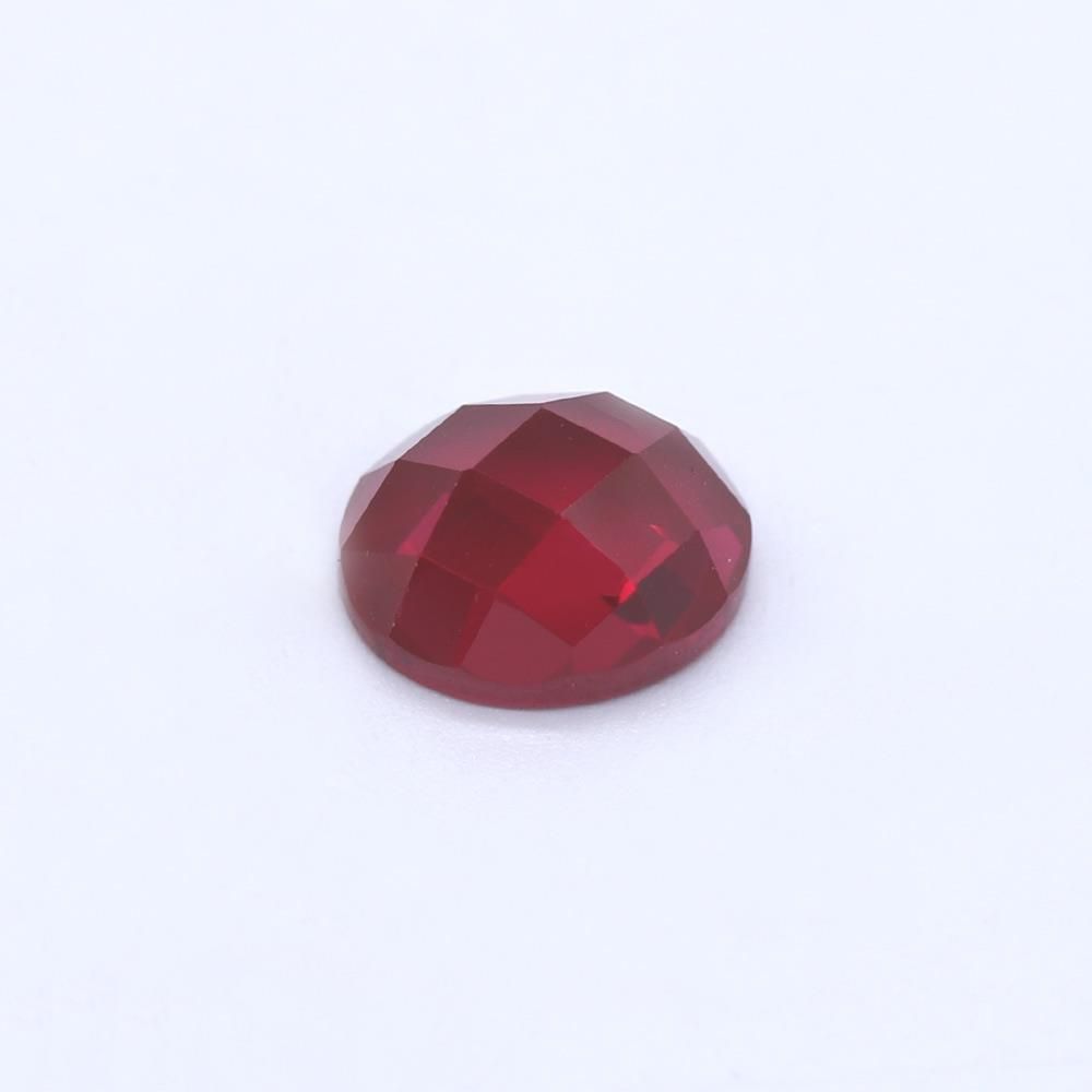 Ruby (Synthetic) Oval Faceted Cab