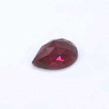 Ruby (Synthetic) Pears Faceted Cab