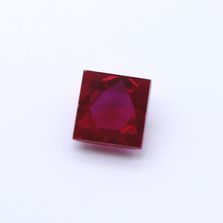 Ruby (Synthetic) Square Faceted Cab