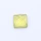 Lemon Green Gold Square Faceted Cab