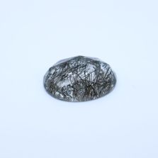 Black Rutile Oval Faceted Cab