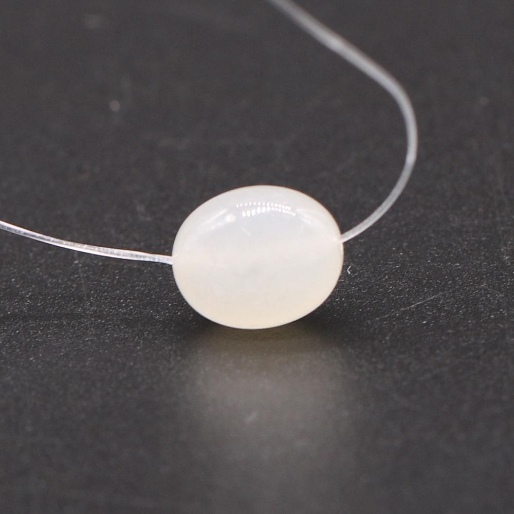 Feldspar White Moonstone Smooth Oval Gemstone Beads My Earth Stone