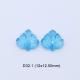 Hand Carved Swiss Blue Topaz Pair