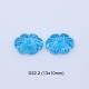 Hand Carved Swiss Blue Topaz Pair