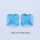 Hand Carved Swiss Blue Topaz Pair