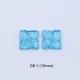 Hand Carved Swiss Blue Topaz Pair