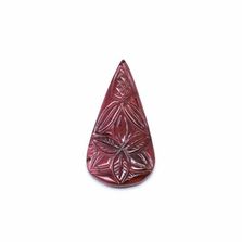 Pink Tourmaline 27x14mm Carved Pears