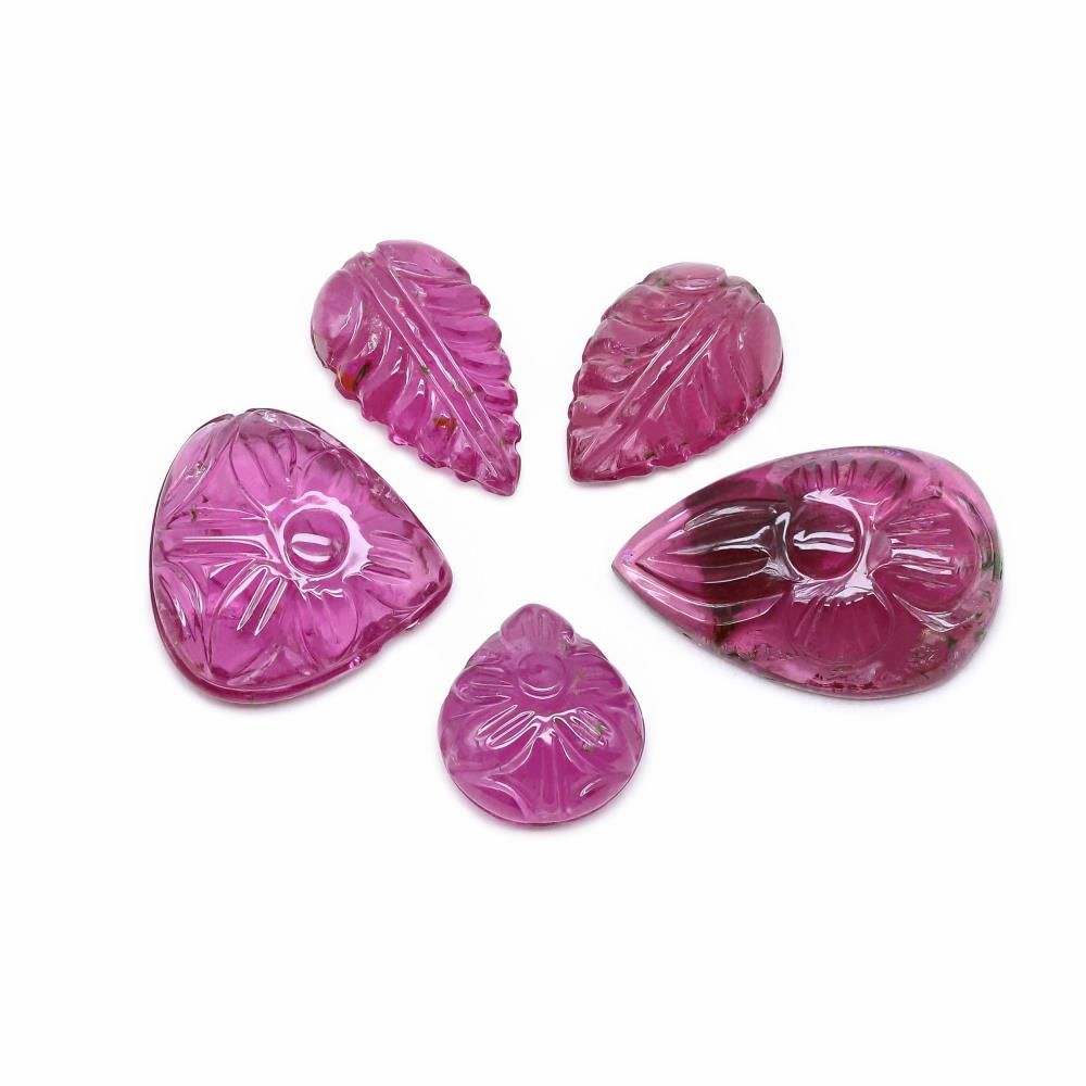 Heart Shape Pink Tourmalines - Calibrated Heart Shape Gemstones