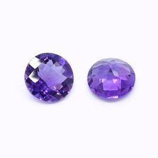 Amethyst (African) 11mm Round Checkerboard (Slight Inclusions)