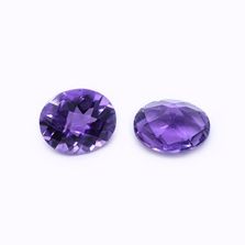Amethyst (African) 12x10mm Oval Checkerboard (Slight Inclusions)