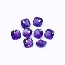 Amethyst (African) 6mm to 12mm Cushion Checkerboard (Very Slight Inclusions)