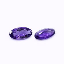 Amethyst (African) 15x8mm Oval Checkerboard (Very Slight Inclusions)