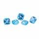 Swiss Blue Topaz 8mm and 9mm Cushion Checkerboard