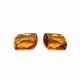 Madeira Citrine 12x8mm Fancy Shape Checkerboard Pair