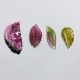 Multi Tourmaline Carved Leaves