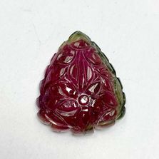 Watermelon Tourmaline Hand Carved Fancy Shape Gemstone