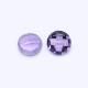 Amethyst (Brazilian) 8mm Round Faceted Cab (Checker Cut) (Slightly Dome) (Medium Color)