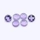 Amethyst (Brazilian) 8mm Round Faceted Cab (Checker Cut) (Slightly Dome) (Medium Color)