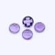 Amethyst (Brazilian) 8mm Round Faceted Cab (Checker Cut) (Slightly Dome) (Good Color)