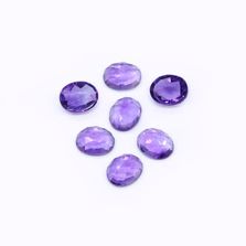 Amethyst (African) 10x8mm Oval Faceted Cab (Rose Cut) ( (More Inclusions)