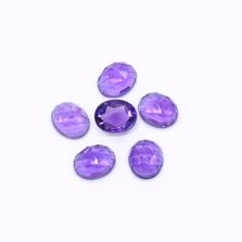 Amethyst (African) 10x8mm Oval Faceted Cab (Rose Cut) (Slight Inclusions)