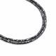 Black Diamond 2mm to 2.50mm Pipe Shape Faceted Beads (16 Inch)