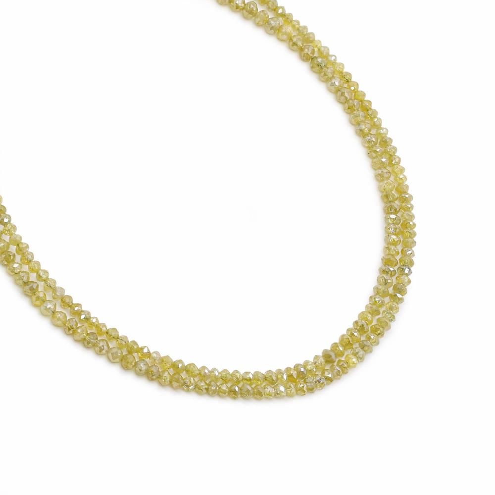 Yellow Diamond 1.50mm to 3mm Rondelle Faceted Beads (16 Inch)