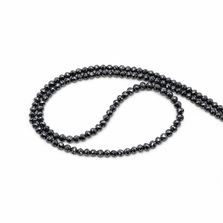 Black Diamond 2.50mm to 3.50mm Rondelle Faceted Beads (14 Inch)