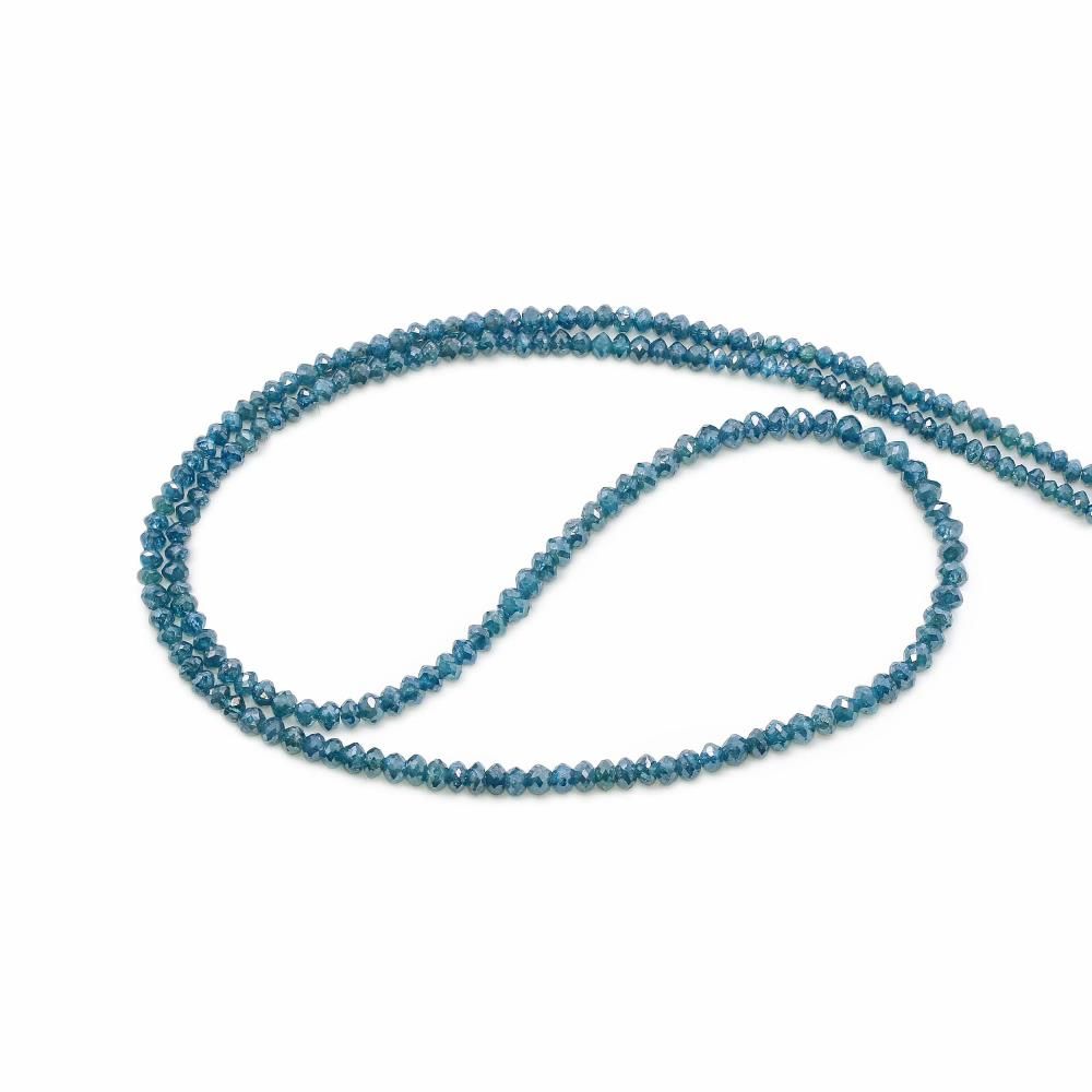 Blue Diamond to Rondelle Faceted Beads (14 Inch)