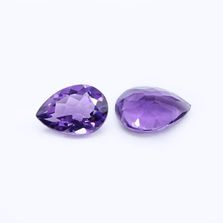 Amethyst (Brazilian) 5x3mm to 12x8mm Pears Faceted (Good Color)