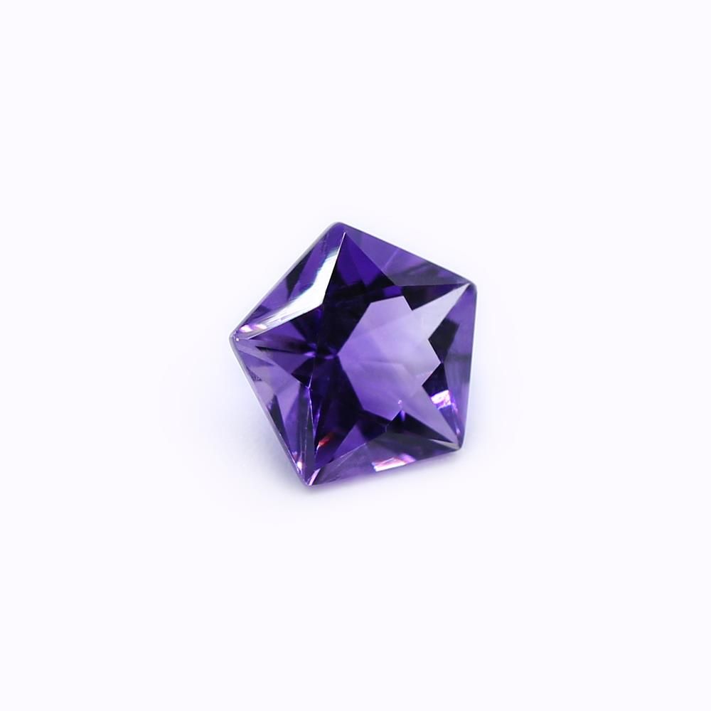 Semiprecious Amethyst Pentagon Faceted Gemstone | My Earth Stone