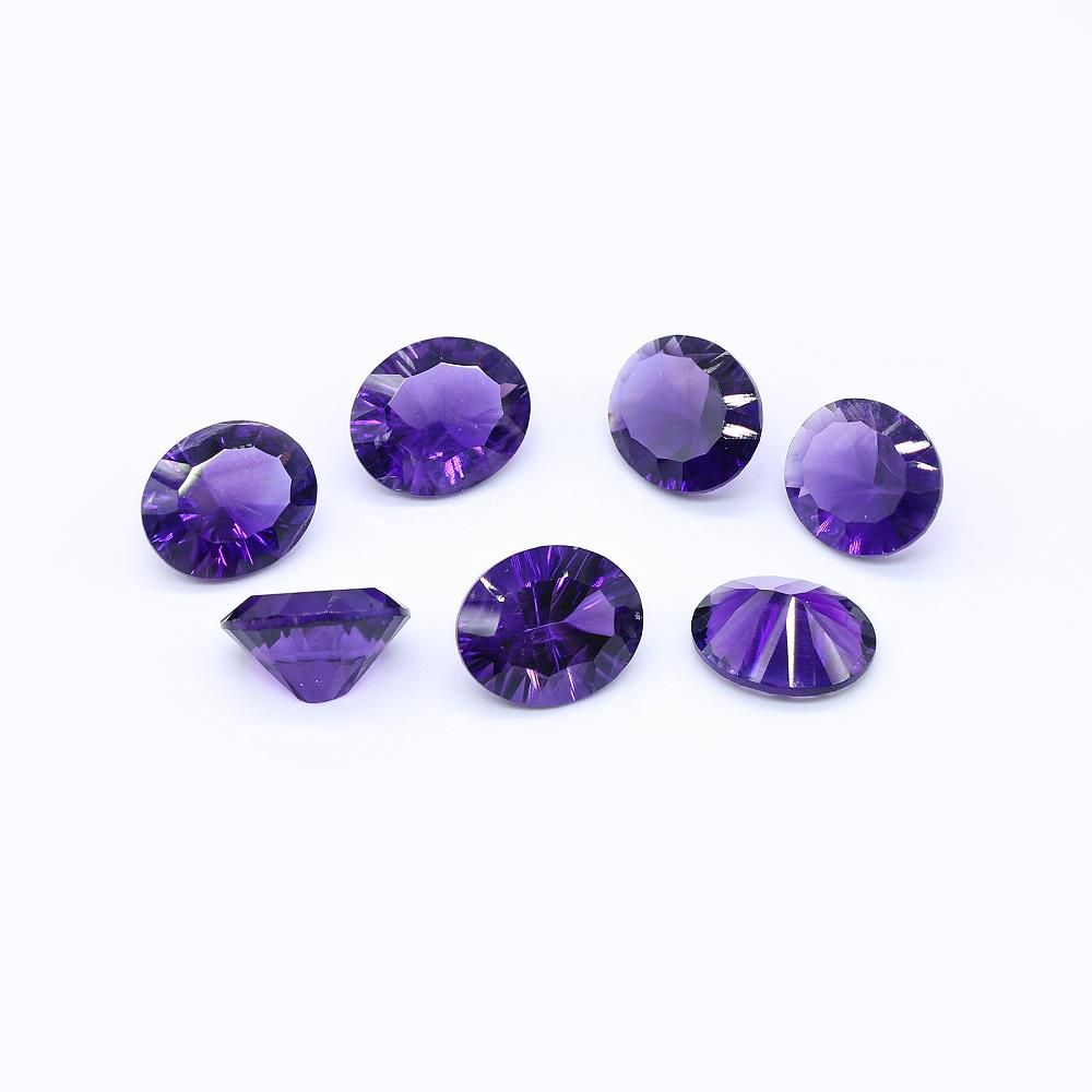 Amethyst (African) 11x9mm and 18x13mm Oval Concave Cut (Good Color)