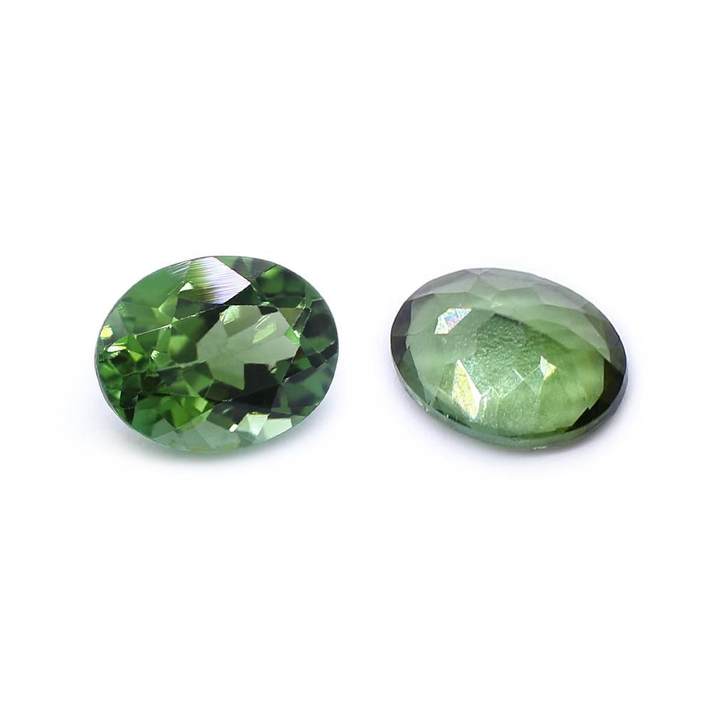 Green Tourmaline 8x6mm Oval Faceted (Slight Inclusion)