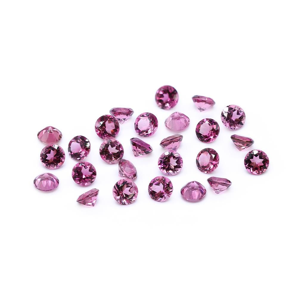 6mm Pink Rose Faceted CZ Gemstones. Dusty Pink Gem. Mauve