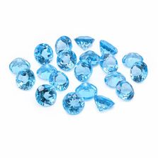 Swiss Blue Topaz 2.25mm to 8mm Round Faceted