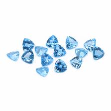 Swiss Blue Topaz 5mm and 10mm Trillion Faceted