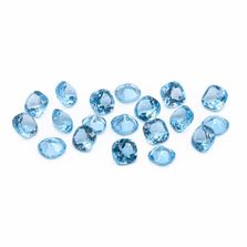 Swiss Blue Topaz 5mm Cushion Faceted