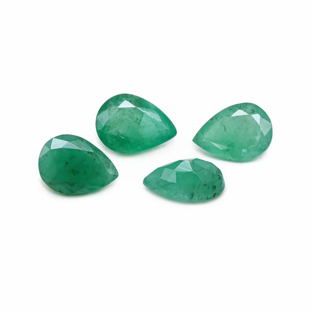Emerald (Brazil Sakota Mines) 7.50x6.50mm To 9x7mm Pears Faceted